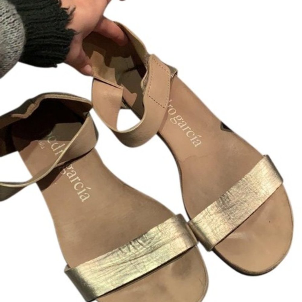 Silver Juncal Ankle Strap Sandals